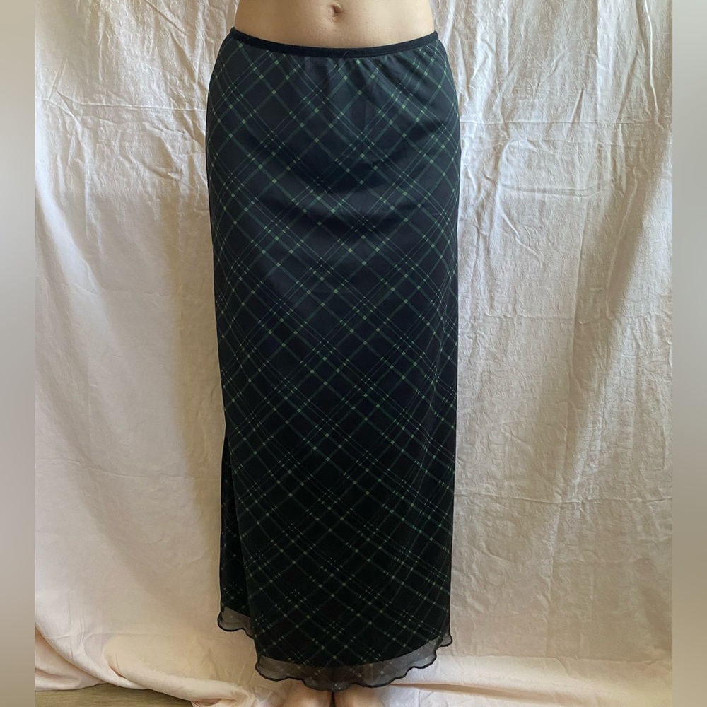 Forever21 long plaid maxi skirt size S